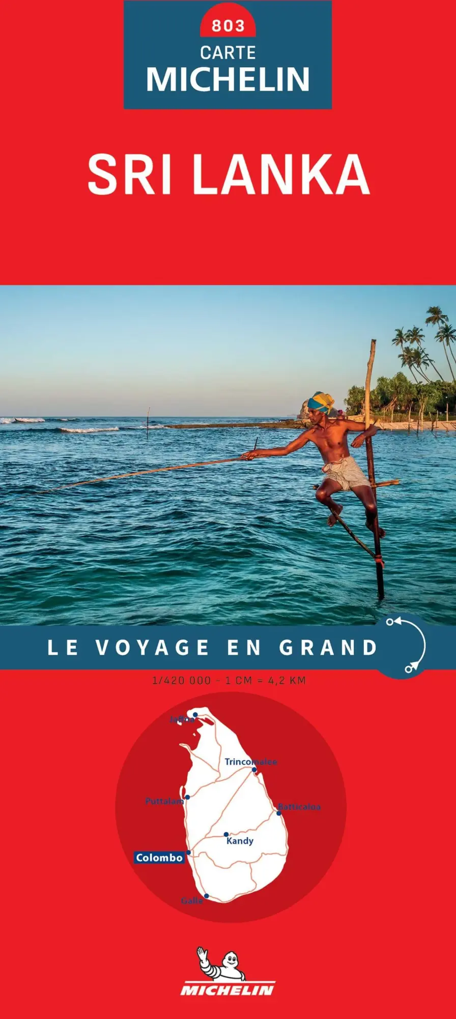 Cover: 9782067238633 | Michelin Sri Lanka | Straßen- und Tourismuskarte 1:420.000 | Editions