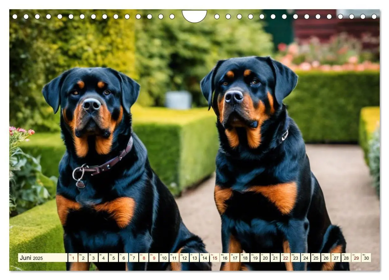 Bild: 9783457128633 | Rottweiler - die Beschützer (Wandkalender 2025 DIN A4 quer),...