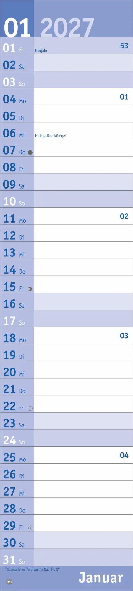 Bild: 9783756418633 | Basic Langplaner 2027 | Kalender | 14 S. | Deutsch | 2027 | Heye