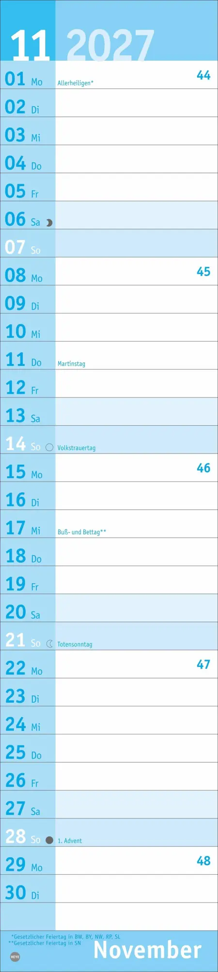 Bild: 9783756418633 | Basic Langplaner 2027 | Kalender | 14 S. | Deutsch | 2027 | Heye