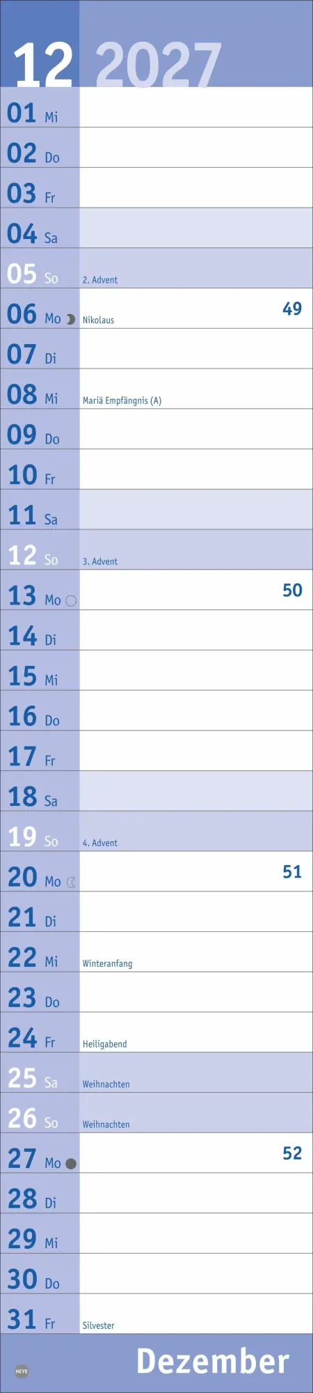 Bild: 9783756418633 | Basic Langplaner 2027 | Kalender | 14 S. | Deutsch | 2027 | Heye