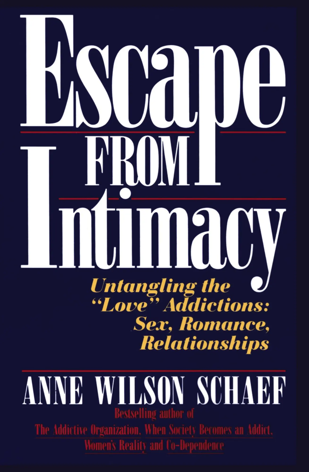 Cover: 9780062548733 | Escape from Intimacy | Anne Wilson Schaef | Taschenbuch | Englisch