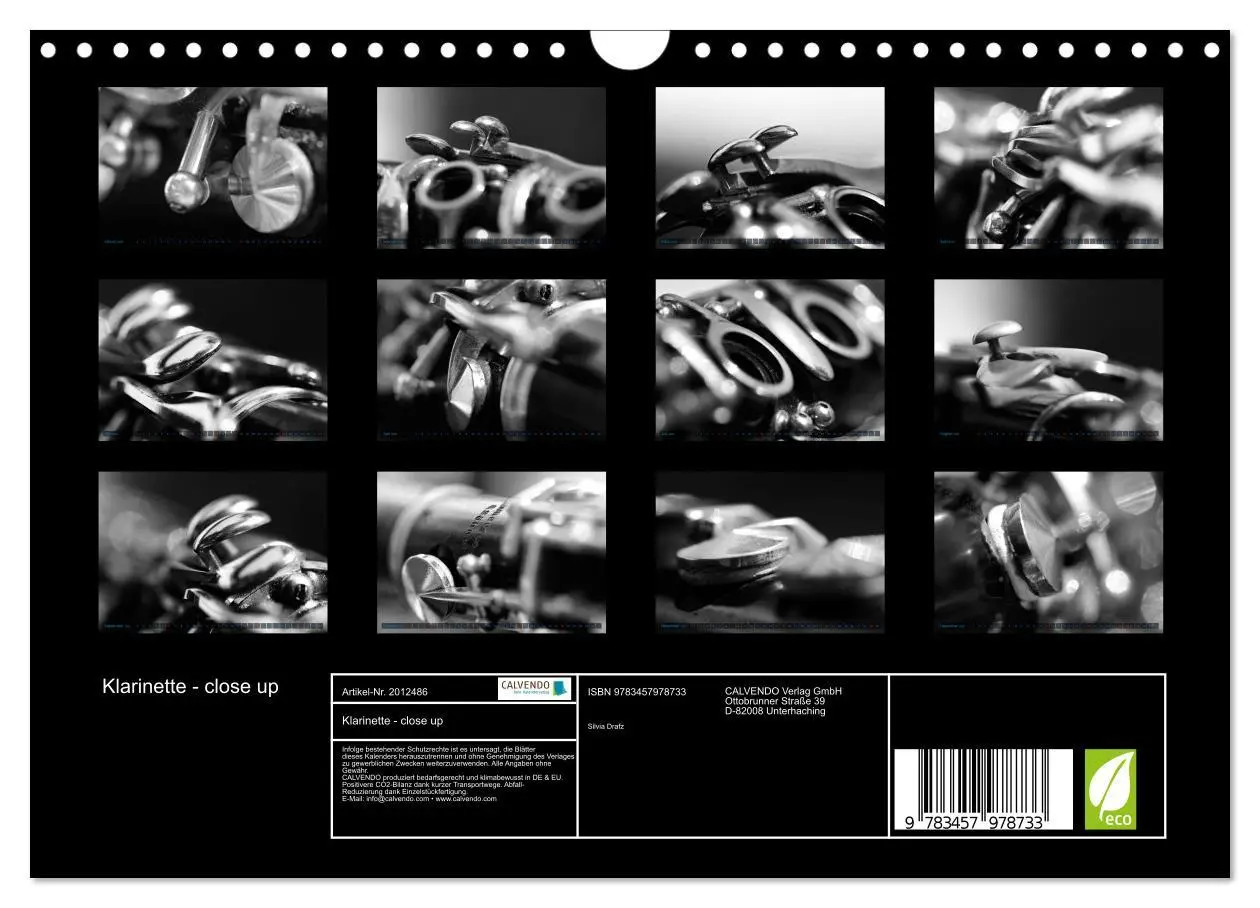 Bild: 9783457978733 | Klarinette - close up (Wandkalender 2026 DIN A4 quer), CALVENDO...