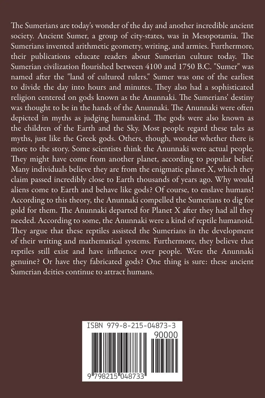 Rückseite: 9798215048733 | Sumerian Gods of Nibiru | Ishmael Ningishzida | Taschenbuch | Englisch