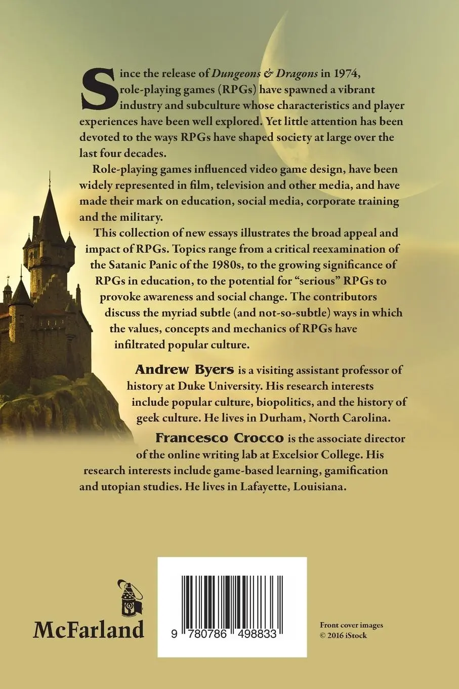 Rückseite: 9780786498833 | The Role-Playing Society | Essays on the Cultural Influence of RPGs