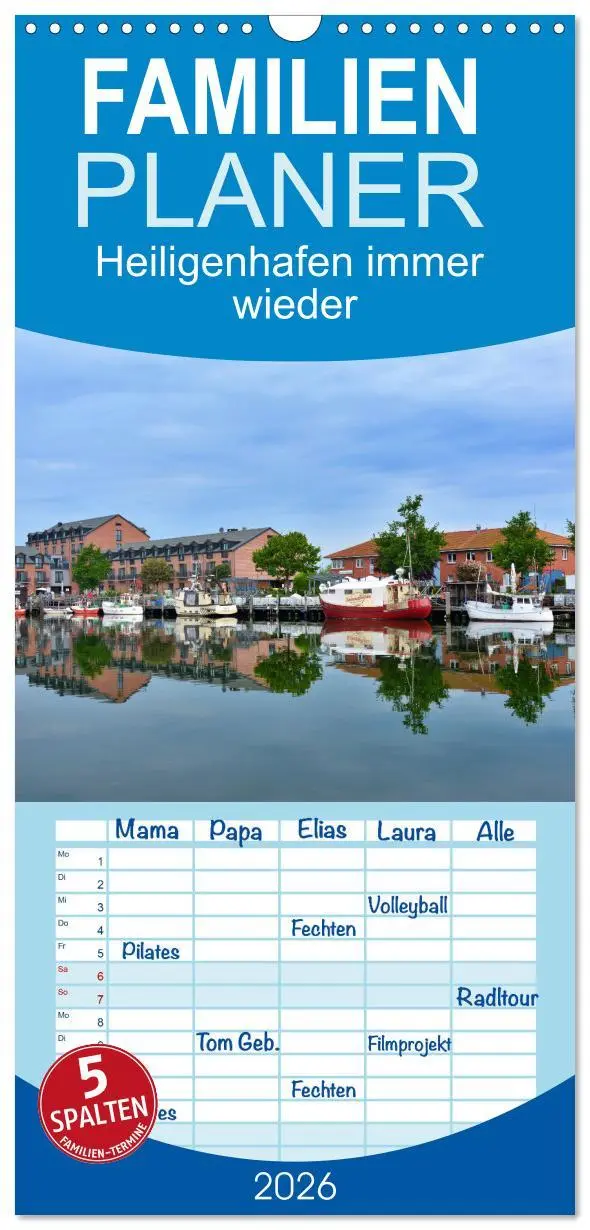 Cover: 9783516508833 | Familienplaner 2026 - Heiligenhafen immer wieder mit 5 Spalten...