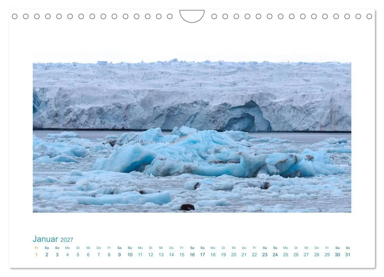 Bild: 9783569768833 | Spitzbergen - Landschaft - Eis - Tierwelt (Wandkalender 2027 DIN A4...