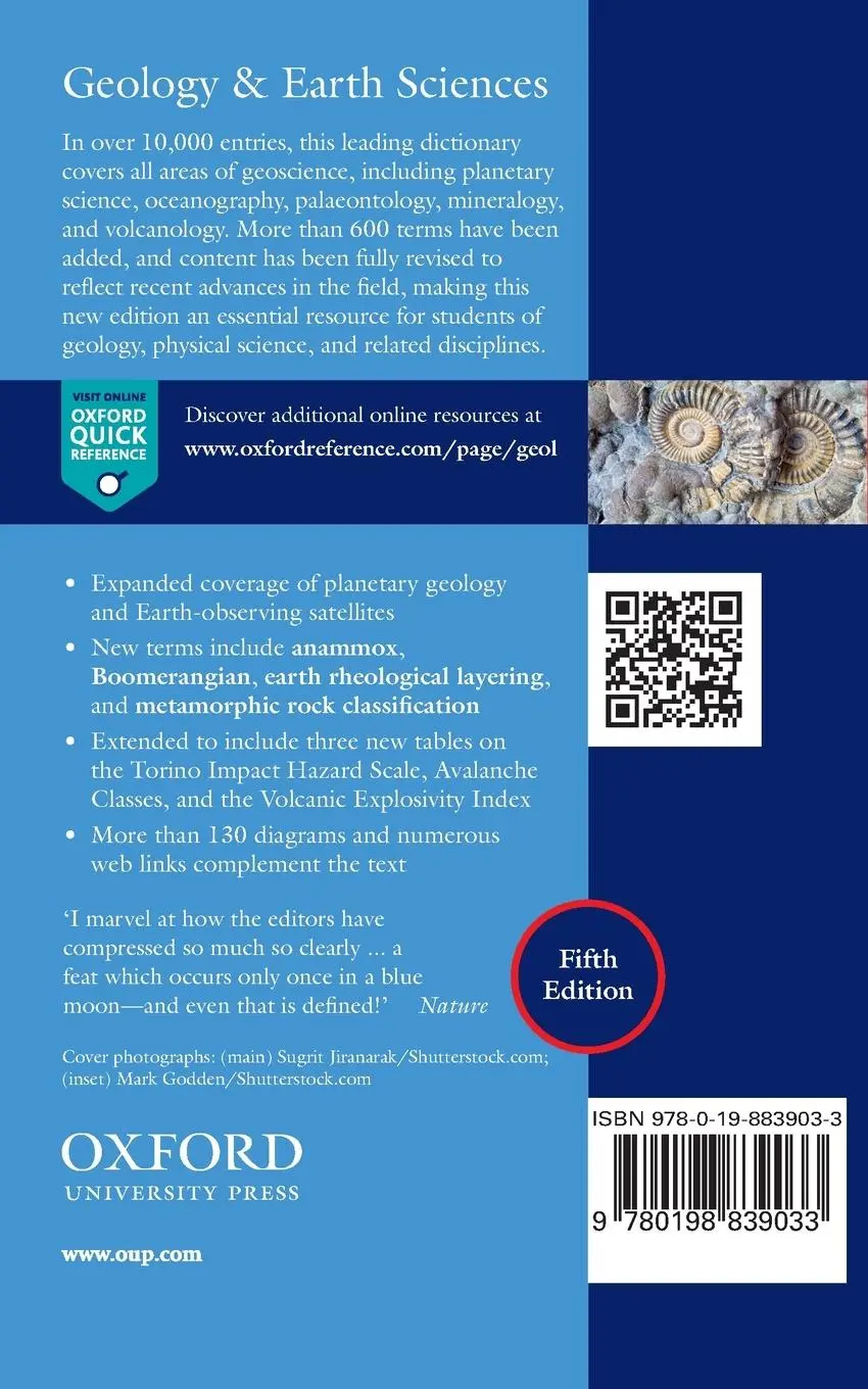 Rückseite: 9780198839033 | A Dictionary of Geology and Earth Sciences | Michael Allaby | Buch