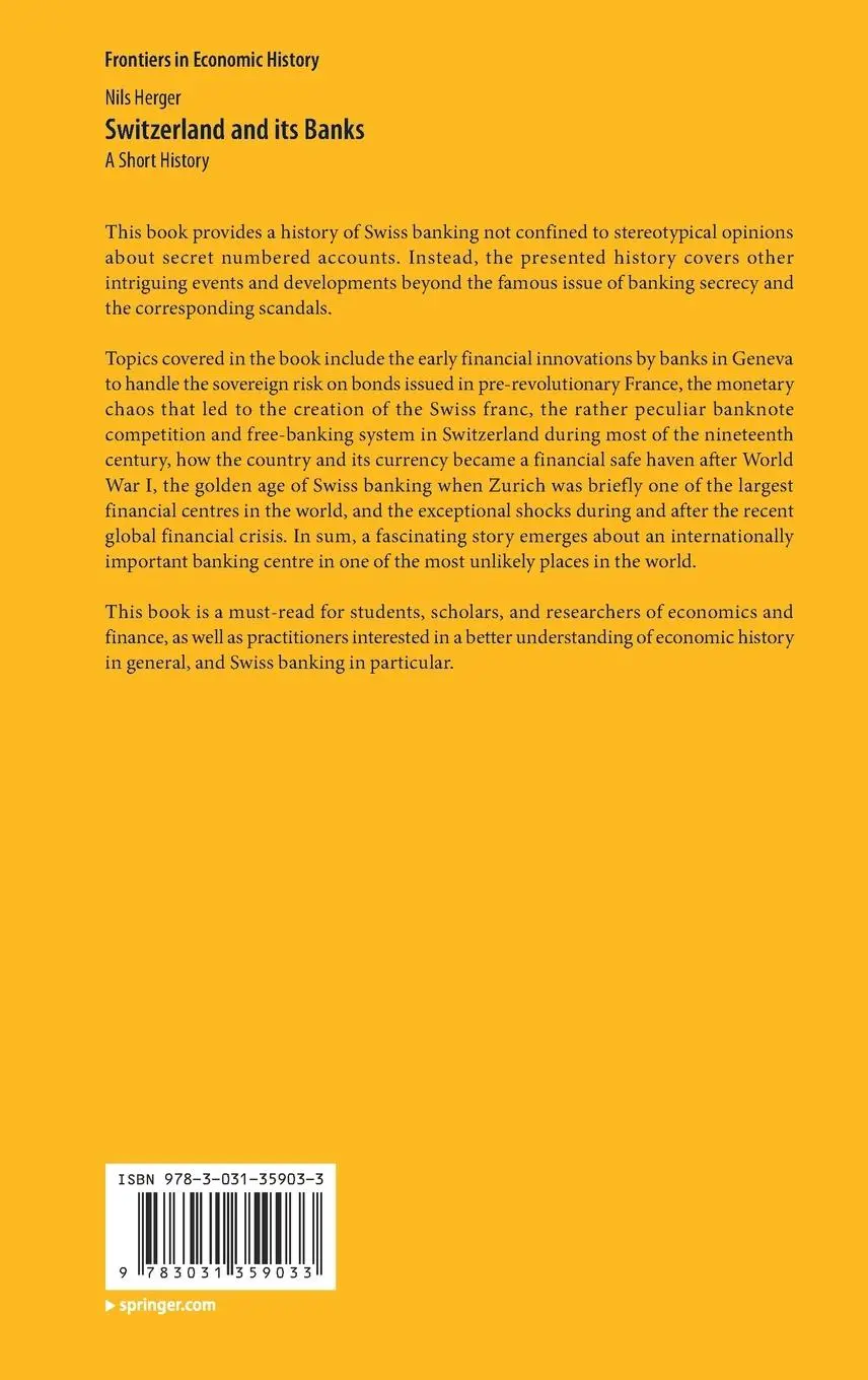 Rückseite: 9783031359033 | Switzerland and its Banks | A Short History | Nils Herger | Buch