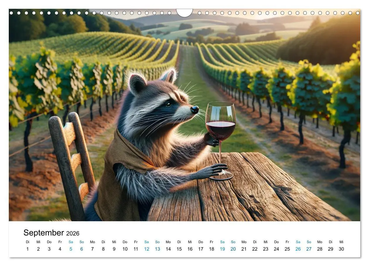 Bild: 9783457469033 | Lustige Waschbären (Wandkalender 2026 DIN A3 quer), CALVENDO...