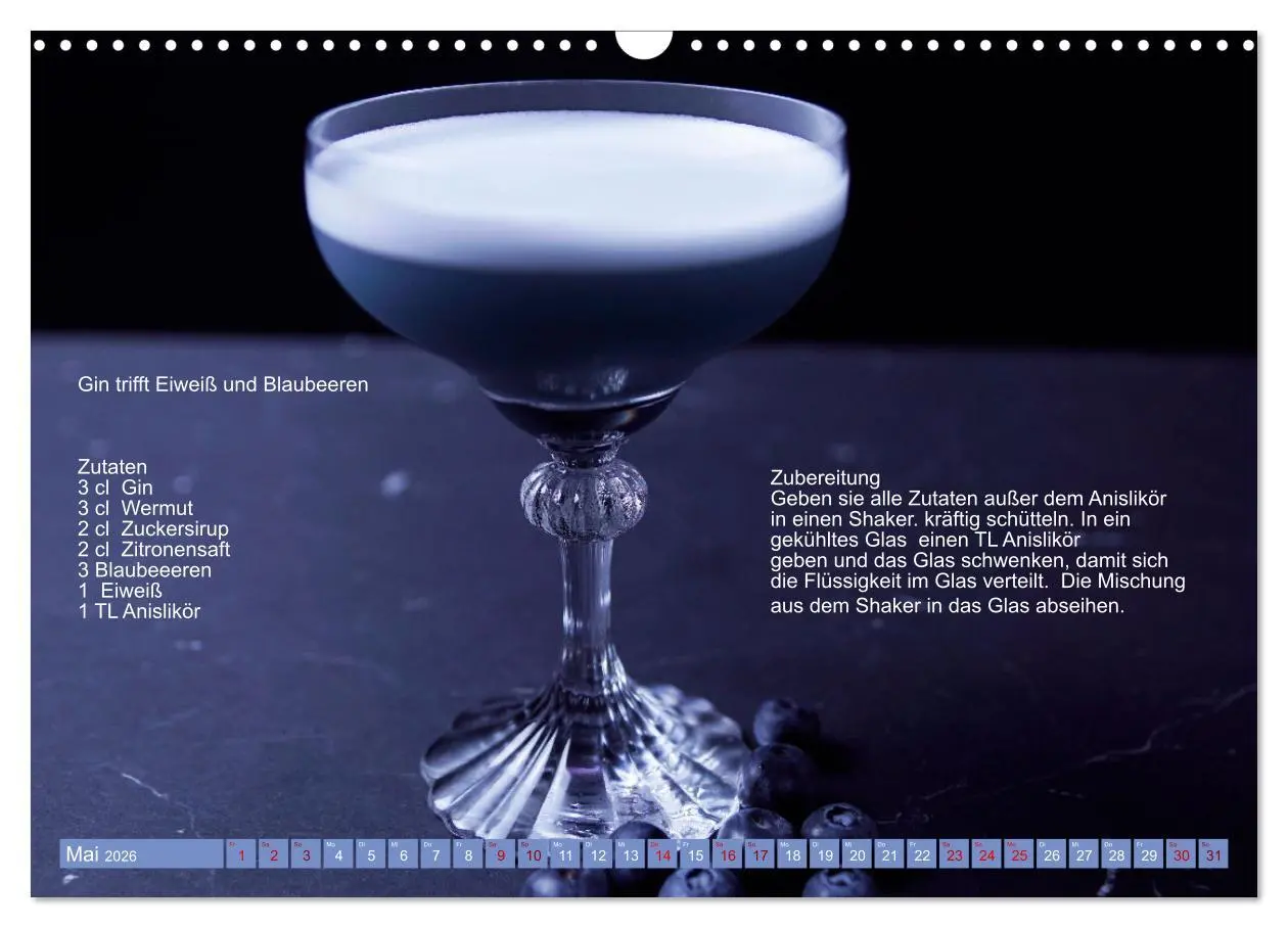 Bild: 9783457609033 | Faszination Gin Cocktails (Wandkalender 2026 DIN A3 quer), CALVENDO...