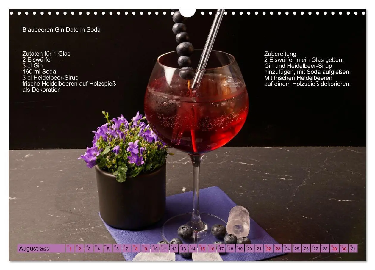 Bild: 9783457609033 | Faszination Gin Cocktails (Wandkalender 2026 DIN A3 quer), CALVENDO...