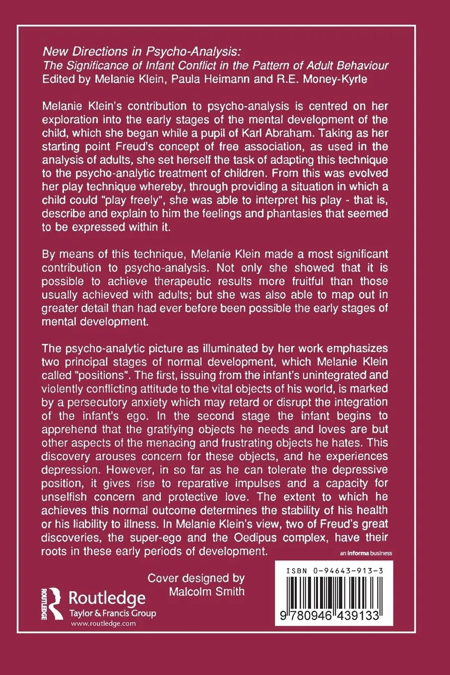 Rückseite: 9780946439133 | New Directions in Psychoanalysis | Paula Heimann (u. a.) | Taschenbuch
