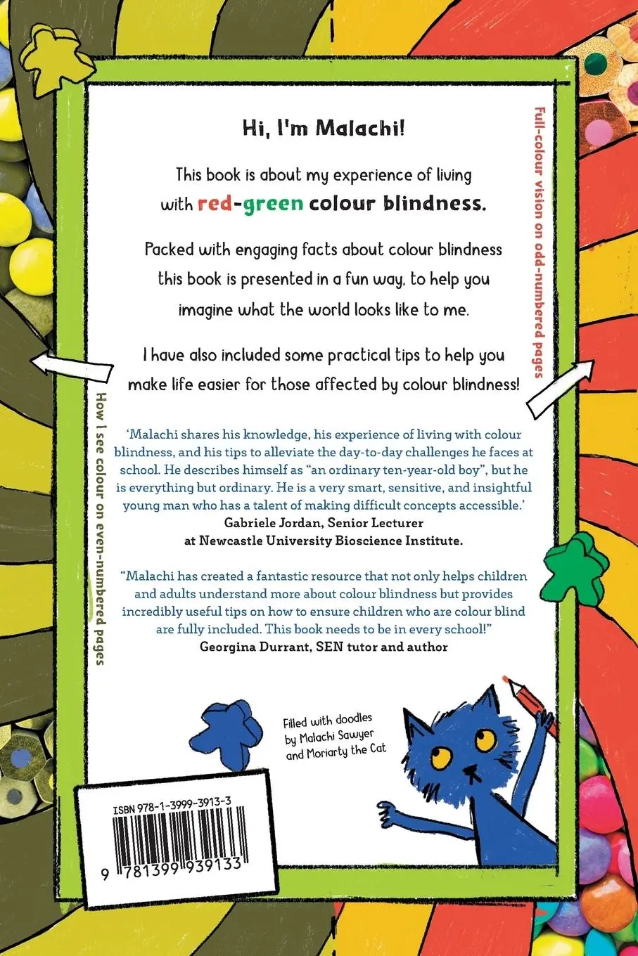Rückseite: 9781399939133 | Colour blindness and me | Malachi Sawyer | Taschenbuch | Englisch