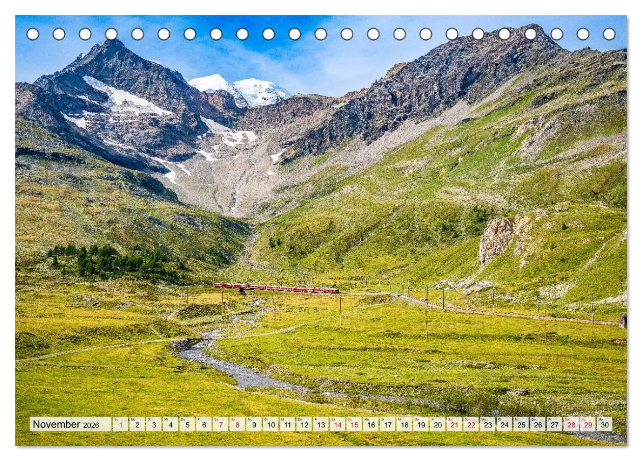 Bild: 9783457769133 | Bündnerland (Tischkalender 2026 DIN A5 quer), CALVENDO Monatskalender