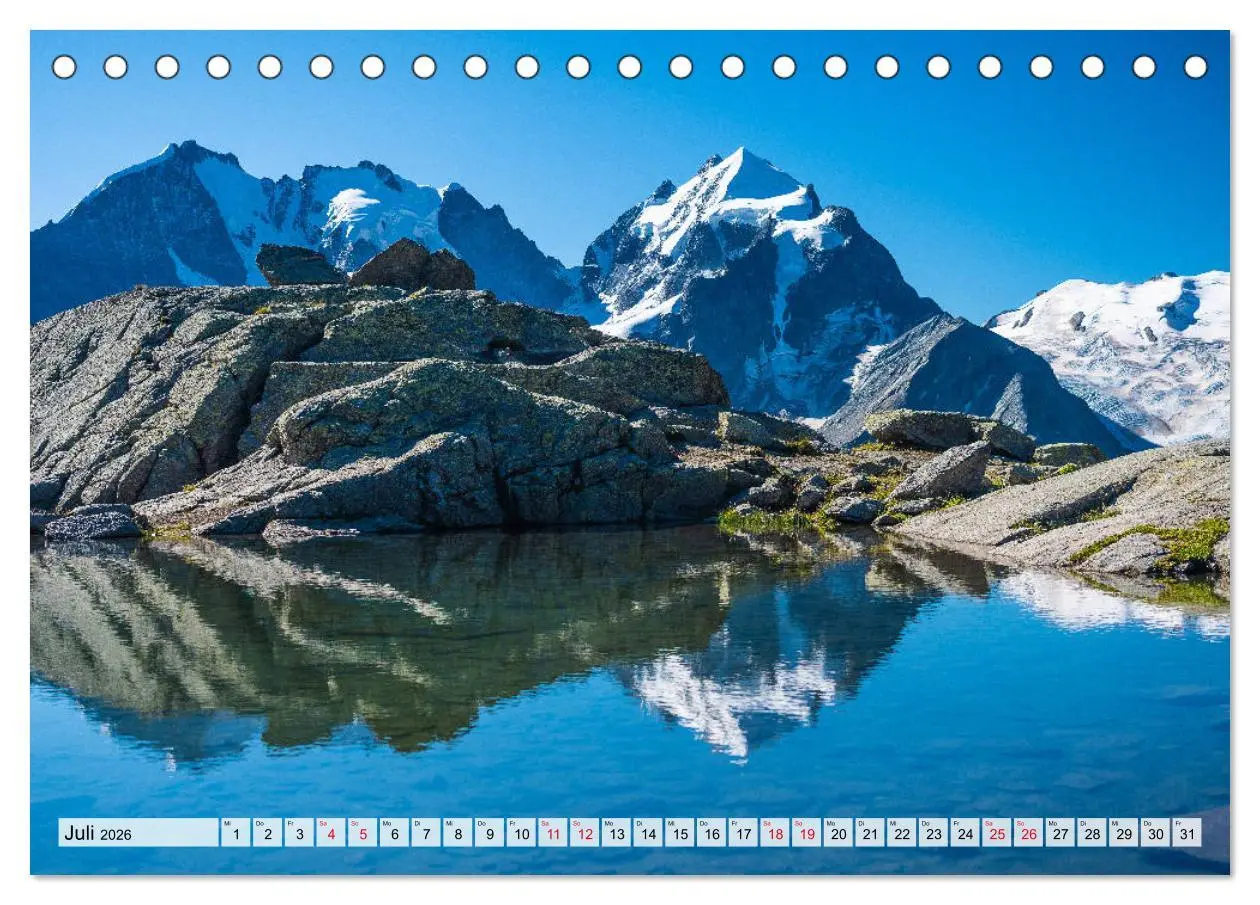 Bild: 9783457769133 | Bündnerland (Tischkalender 2026 DIN A5 quer), CALVENDO Monatskalender
