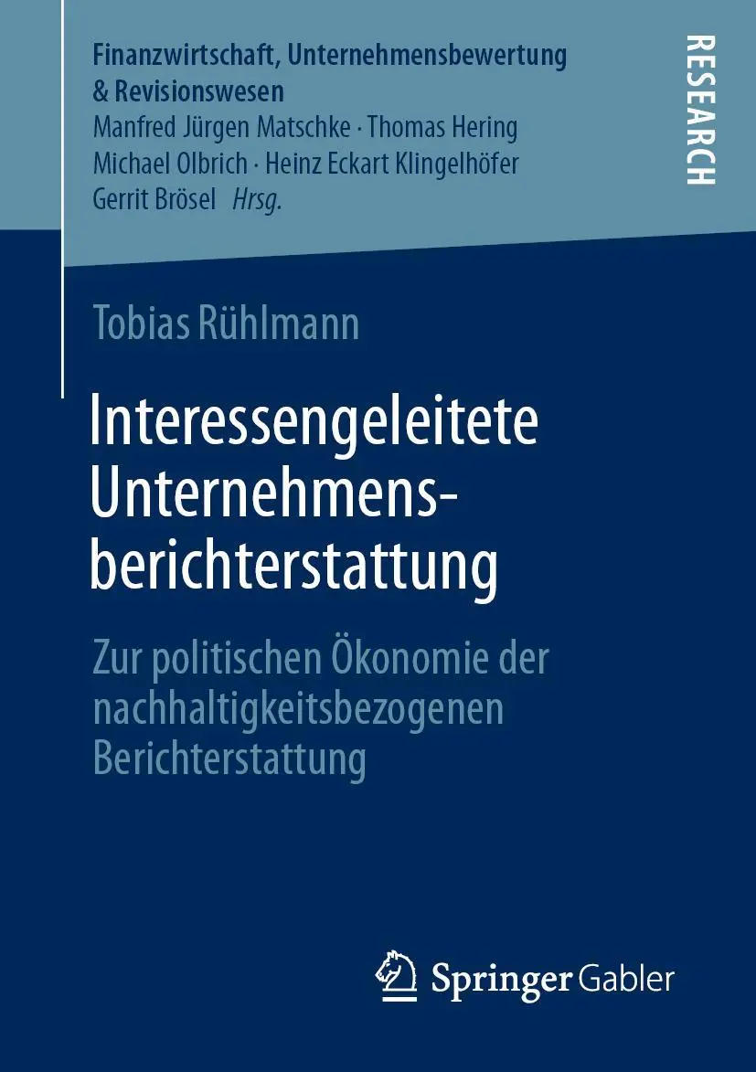 Cover: 9783658359133 | Interessengeleitete Unternehmensberichterstattung | Tobias Rühlmann