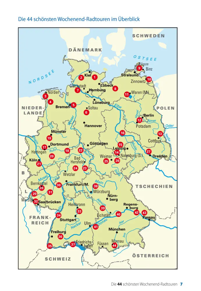 Bild: 9783870739133 | BVA Die 44 schönsten Wochenend-Radtouren in Deutschland | Taschenbuch