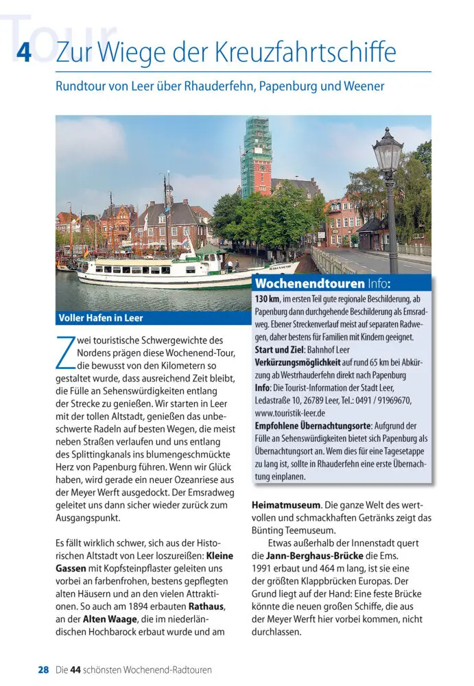 Bild: 9783870739133 | BVA Die 44 schönsten Wochenend-Radtouren in Deutschland | Taschenbuch