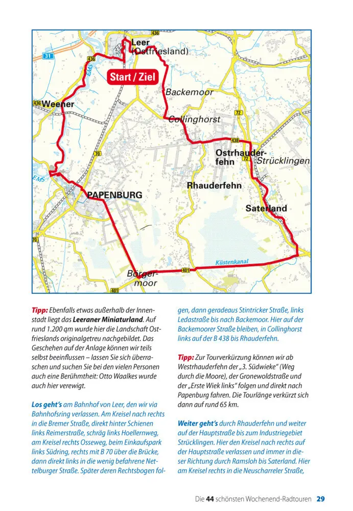 Bild: 9783870739133 | BVA Die 44 schönsten Wochenend-Radtouren in Deutschland | Taschenbuch