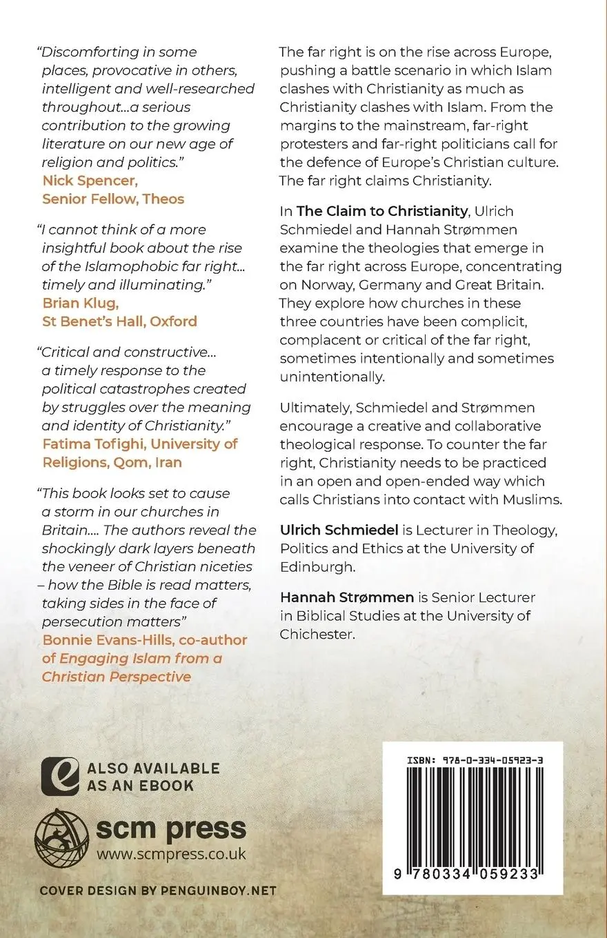 Rückseite: 9780334059233 | The Claim to Christianity | Responding to the Far Right | Taschenbuch