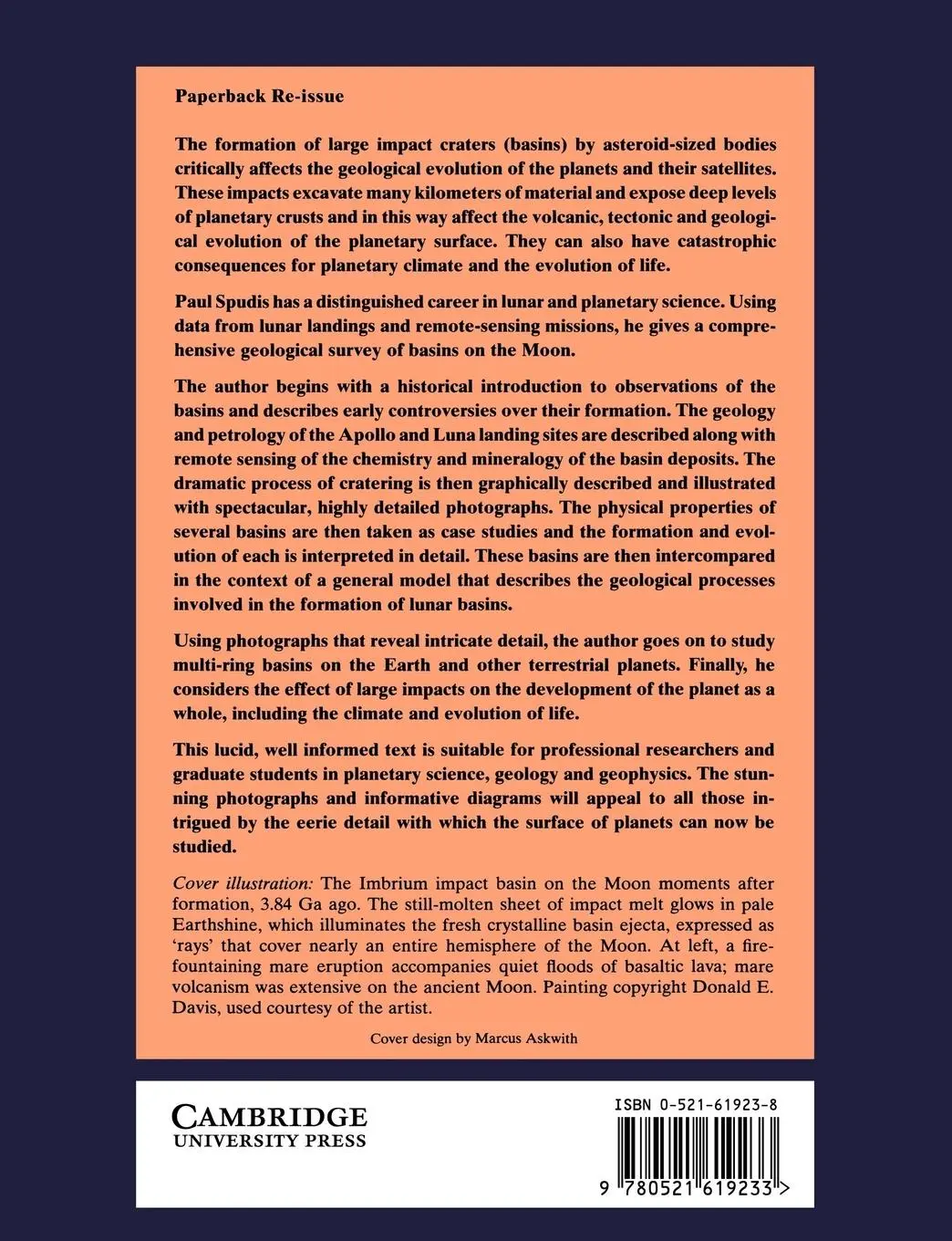 Rückseite: 9780521619233 | The Geology of Multi-Ring Impact Basins | The Moon and Other Planets
