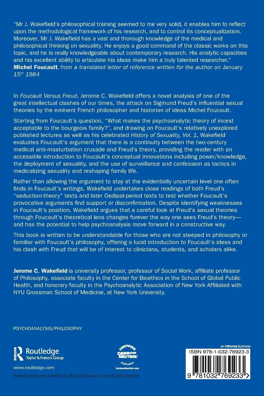 Rückseite: 9781032769233 | Foucault Versus Freud | Oedipal Theory and the Deployment of Sexuality
