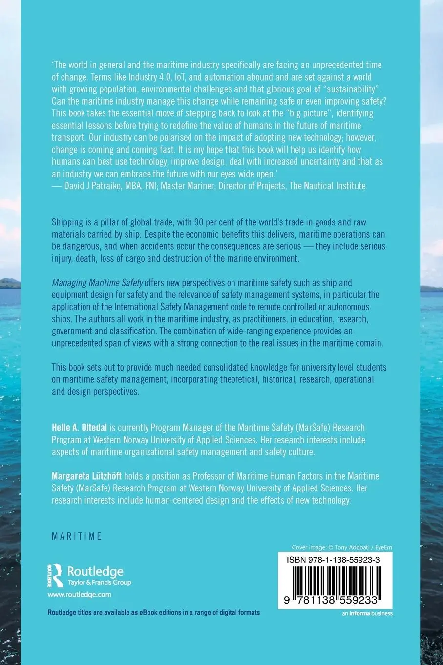 Rückseite: 9781138559233 | Managing Maritime Safety | Helle A. Oltedal (u. a.) | Taschenbuch