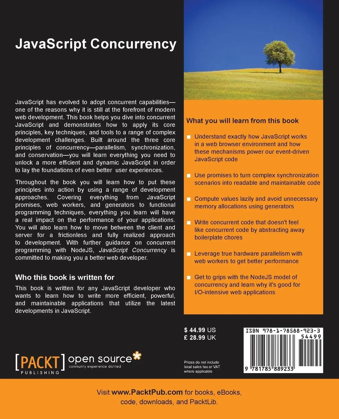 Rückseite: 9781785889233 | JavaScript Concurrency | Adam Boduch | Taschenbuch | Englisch | 2015