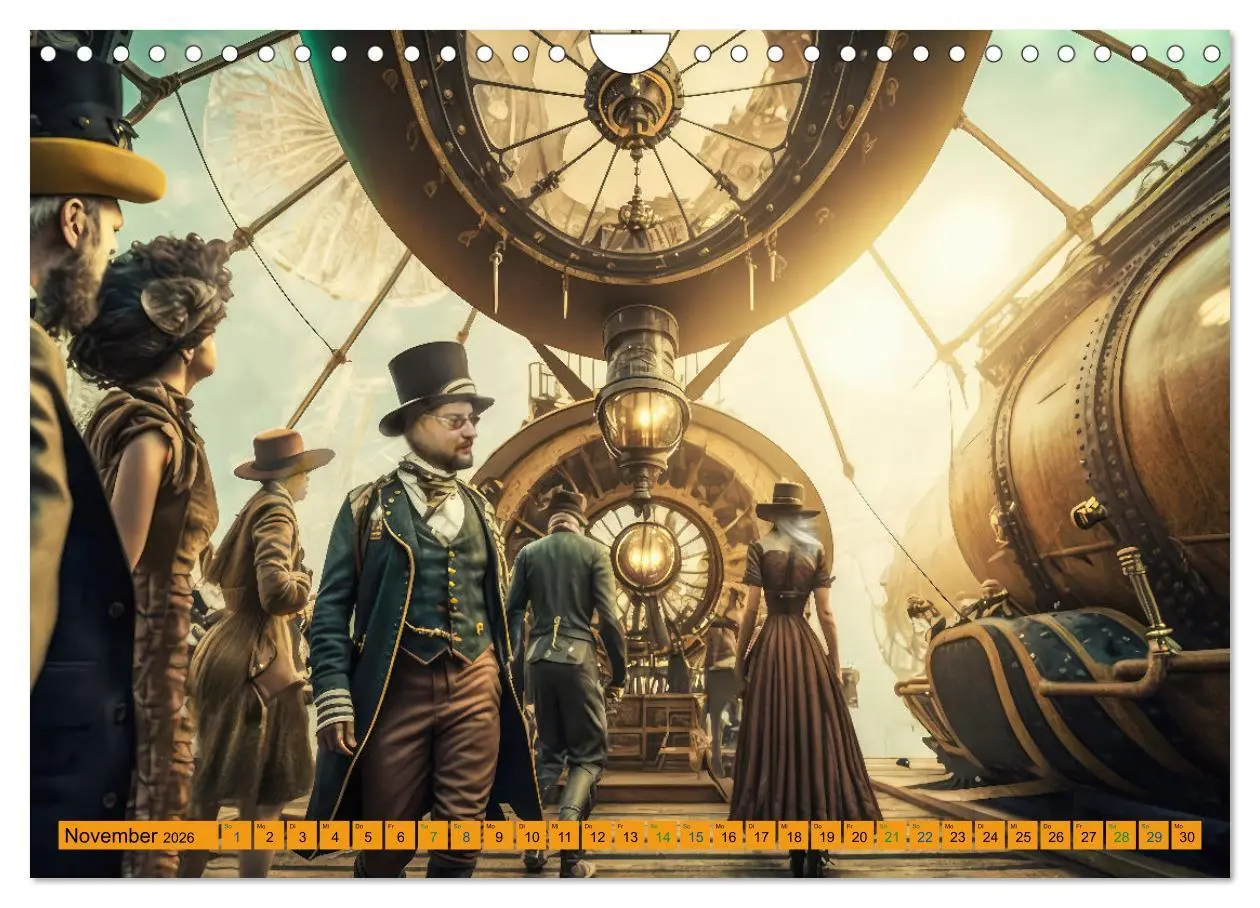 Bild: 9783457379233 | Steampunk Retro Romantik (Wandkalender 2026 DIN A4 quer), CALVENDO...