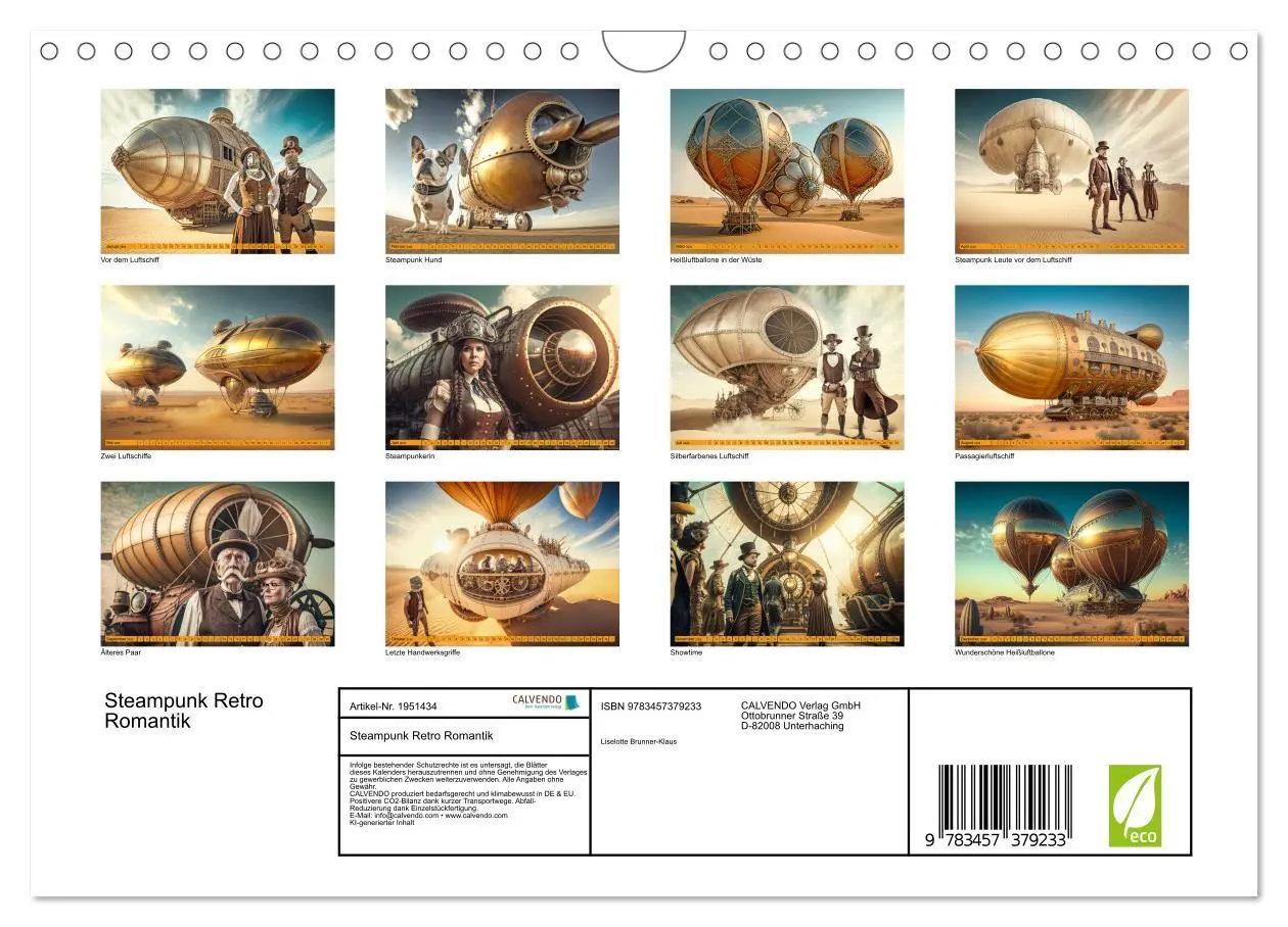 Bild: 9783457379233 | Steampunk Retro Romantik (Wandkalender 2026 DIN A4 quer), CALVENDO...