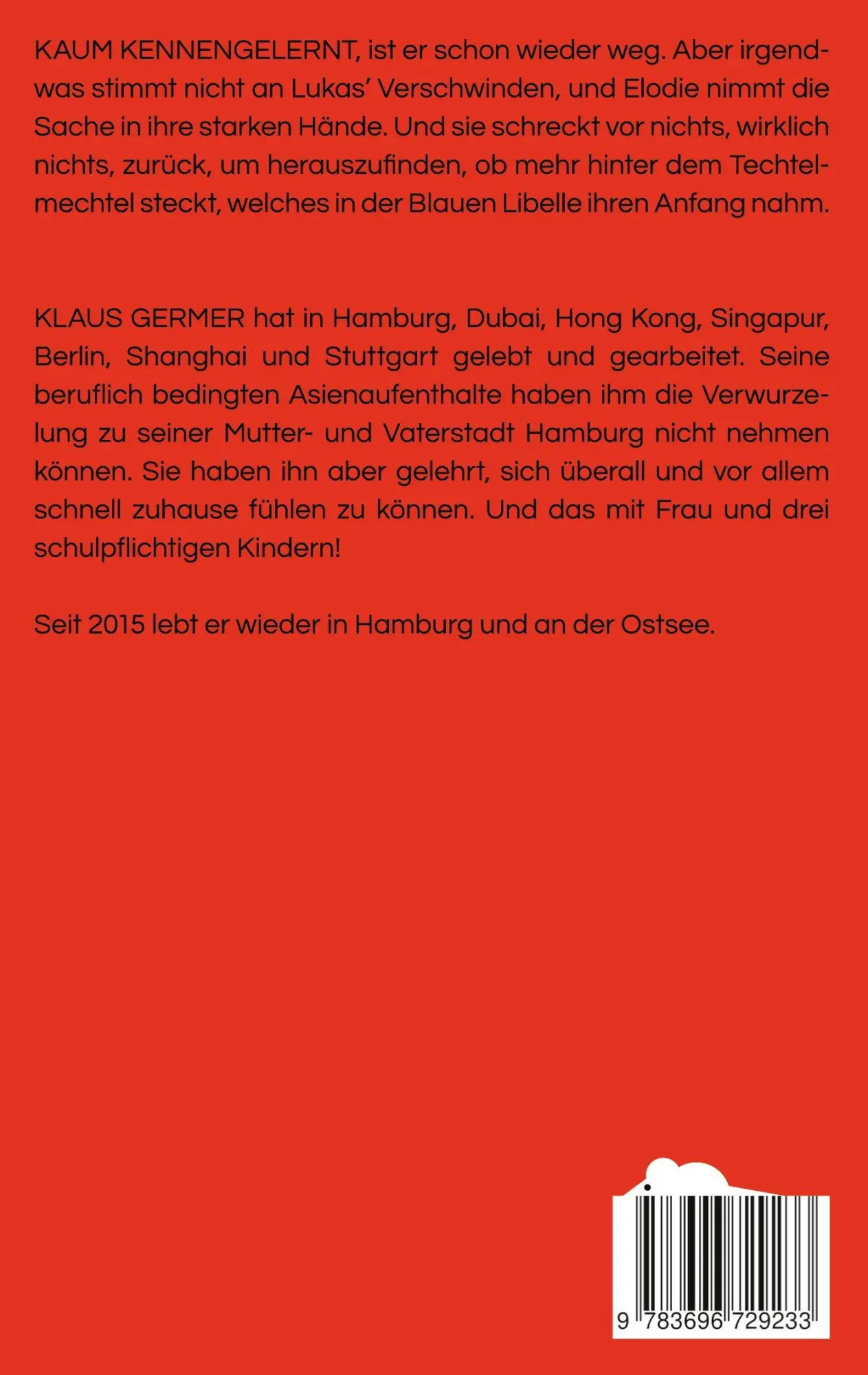 Rückseite: 9783696729233 | Elodie | Klaus Germer | Taschenbuch | Die Blaue Libelle | 238 S.