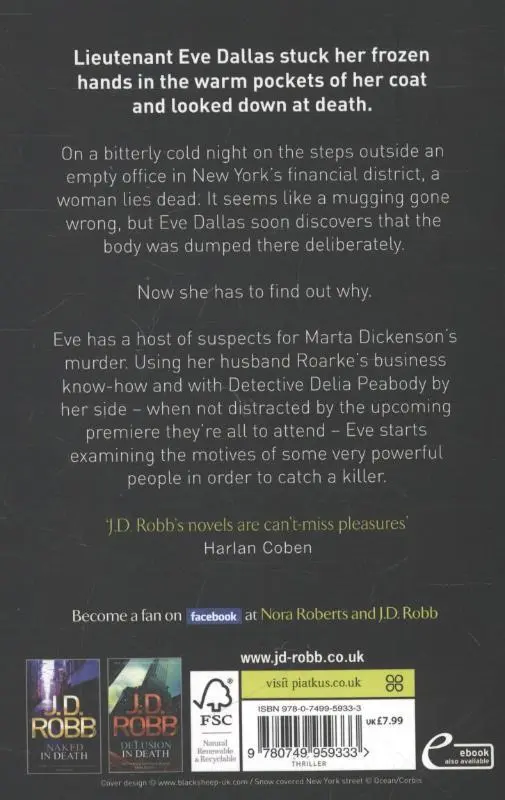 Rückseite: 9780749959333 | Calculated in Death | J. D. Robb | Taschenbuch | 434 S. | Englisch