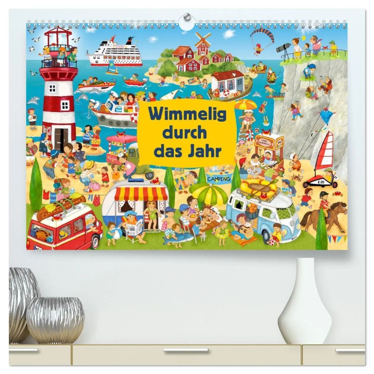 Cover: 9783457369333 | Wimmelig durch das Jahr (hochwertiger Premium Wandkalender 2026 DIN...