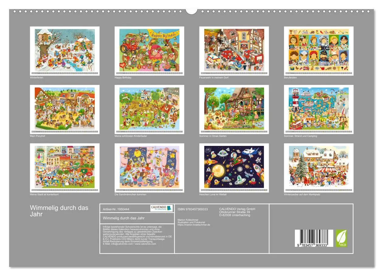 Bild: 9783457369333 | Wimmelig durch das Jahr (hochwertiger Premium Wandkalender 2026 DIN...