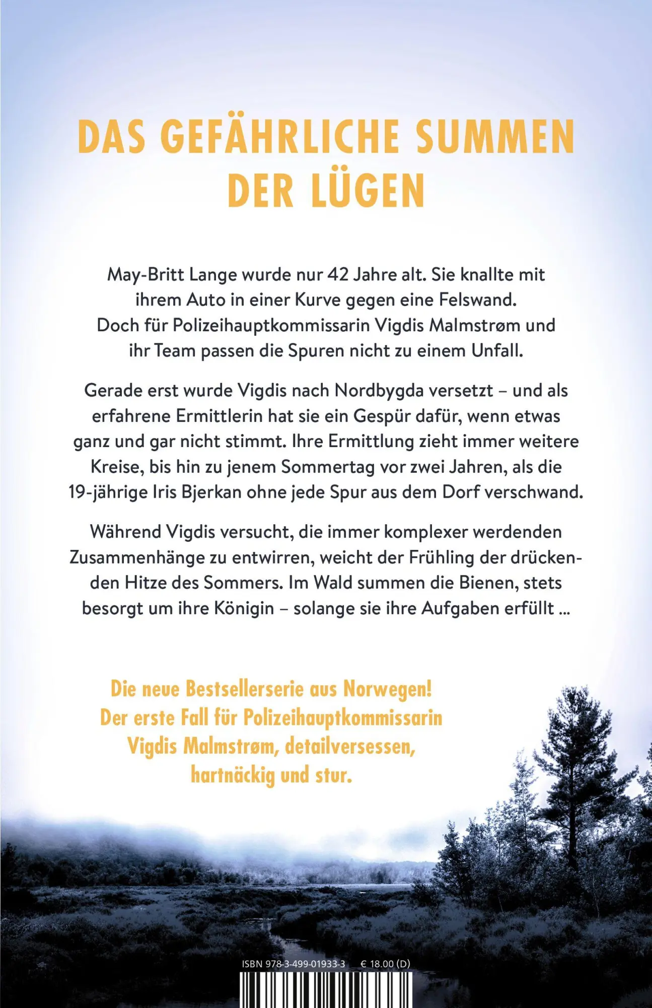 Rückseite: 9783499019333 | Die Bienenfrau | Vigdis Malmstrøm ermittelt Kriminalroman | Fretheim