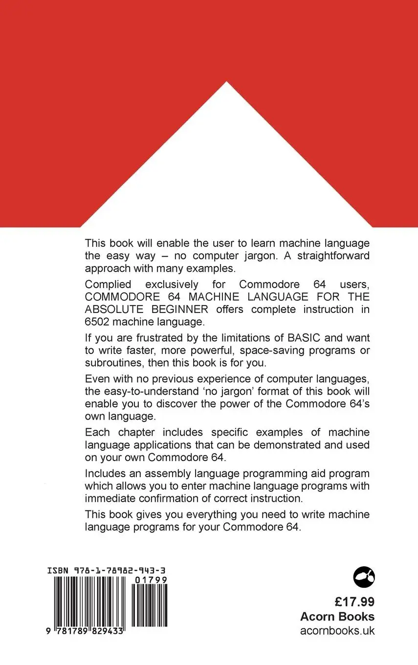 Rückseite: 9781789829433 | C64 Machine Language for the Absolute Beginner | Danny Davis | Buch