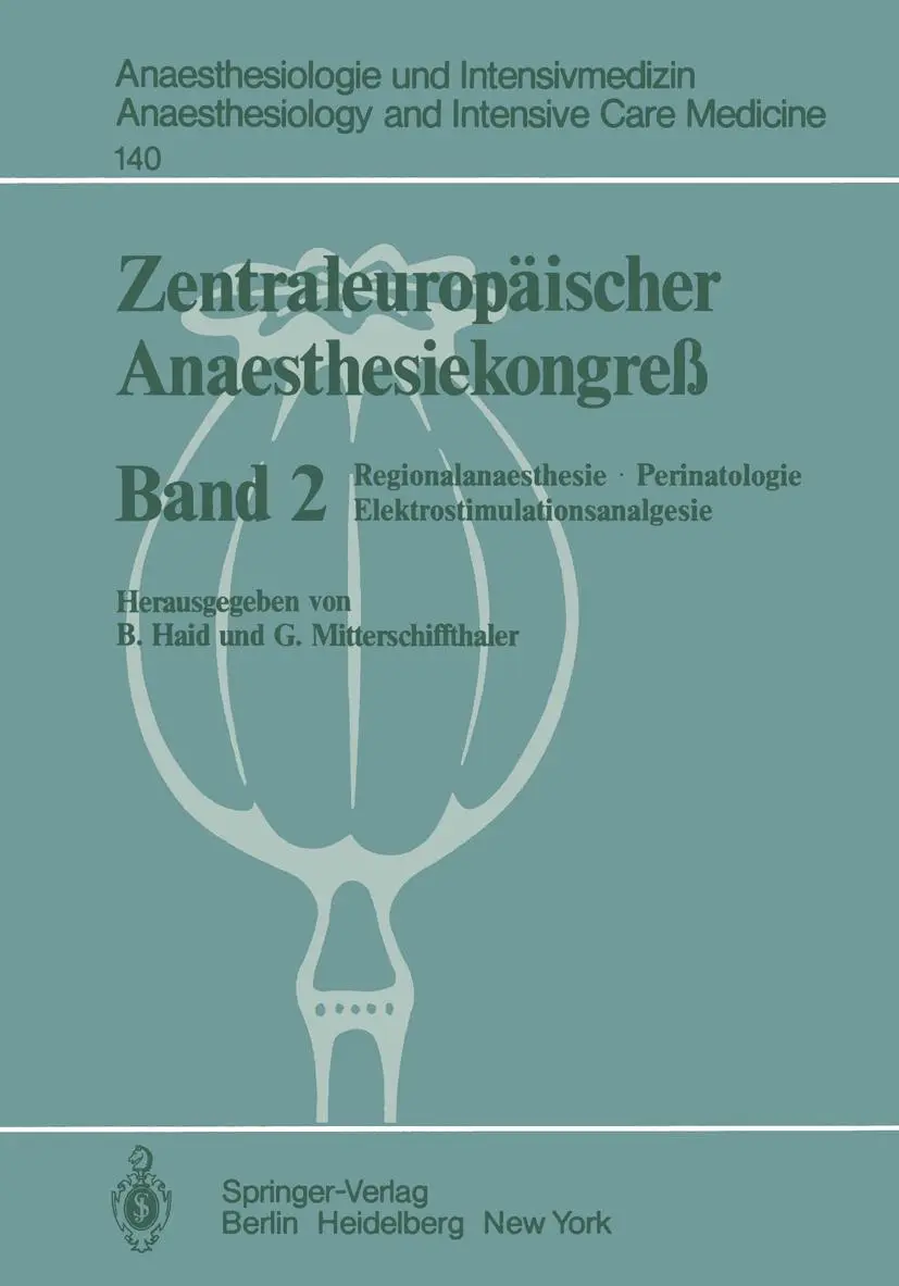 Cover: 9783540109433 | Zentraleuropäischer Anaesthesiekongreß | B. Haid (u. a.) | Taschenbuch