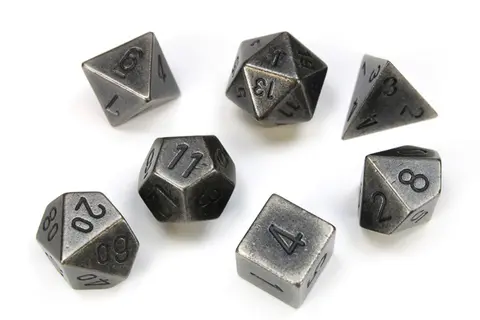 Cover: 601982009533 | Metal Polyhedral Dark Metal 7-Die Set | Chessex | EAN 601982009533