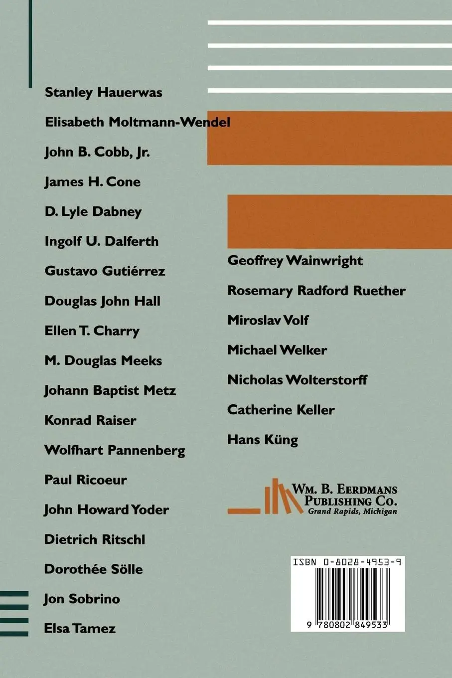 Rückseite: 9780802849533 | The Future of Theology | Essays in Honor of Jurgen Moltmann | Buch