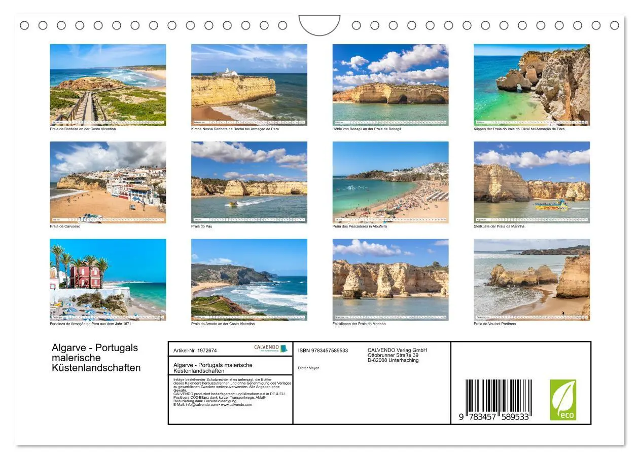 Bild: 9783457589533 | Algarve - Portugals malerische Küstenlandschaften (Wandkalender...