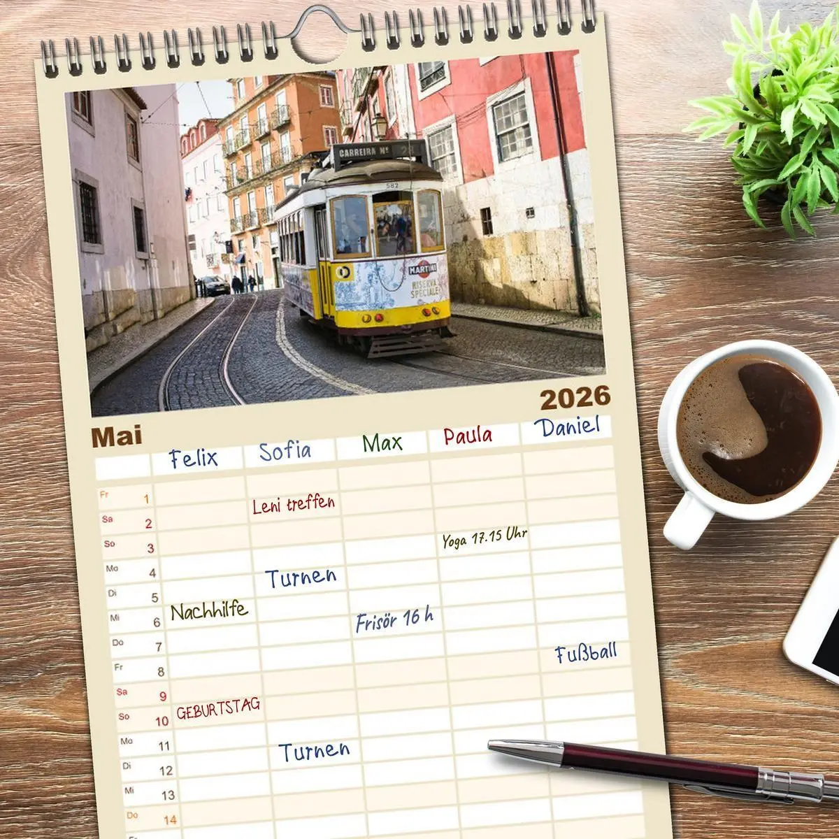 Bild: 9783516509533 | Familienplaner 2026 - Das atemberaubende Lissabon mit 5 Spalten...