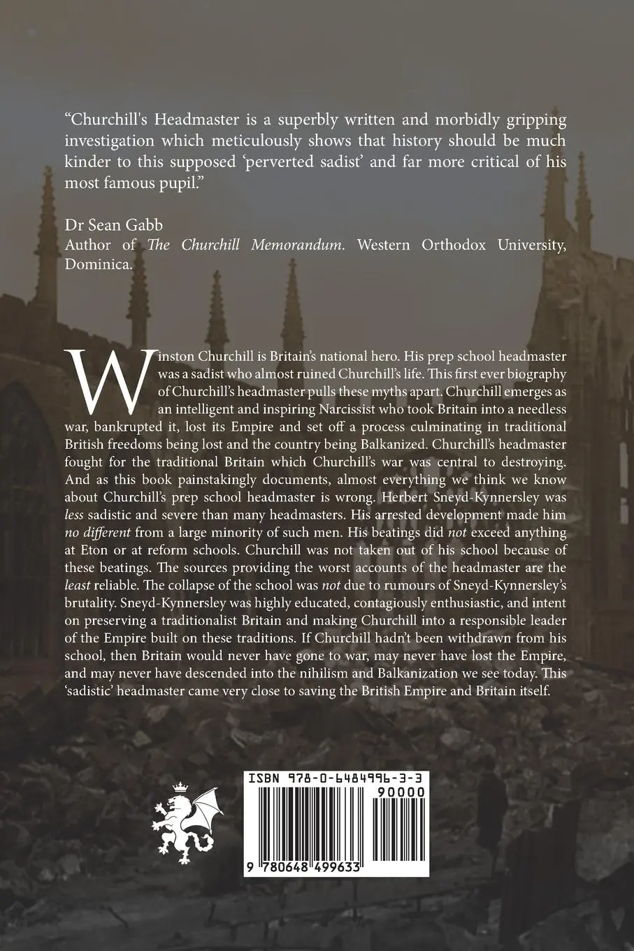 Rückseite: 9780648499633 | Churchill's Headmaster | Edward Dutton | Taschenbuch | Englisch | 2019