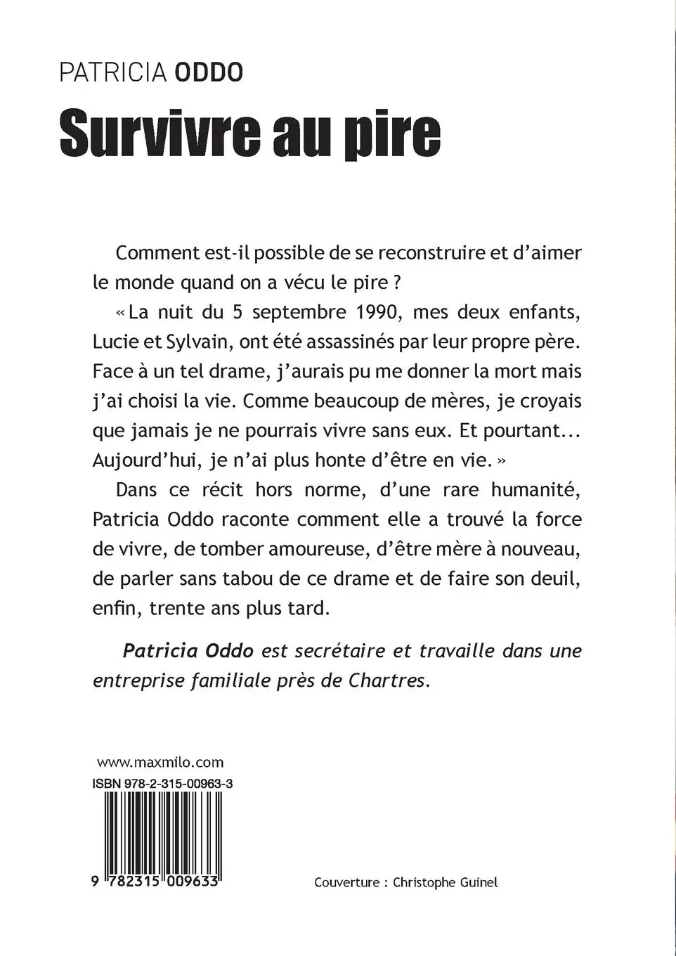 Rückseite: 9782315009633 | Survivre au pire | Patricia Oddo | Taschenbuch | Französisch | 2024