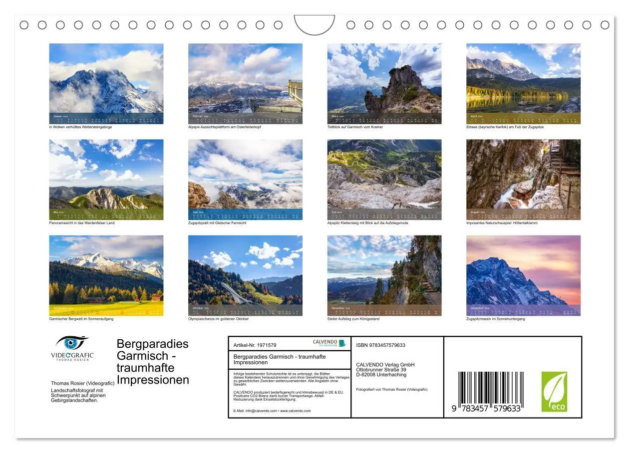 Bild: 9783457579633 | Bergparadies Garmisch - traumhafte Impressionen (Wandkalender 2026...