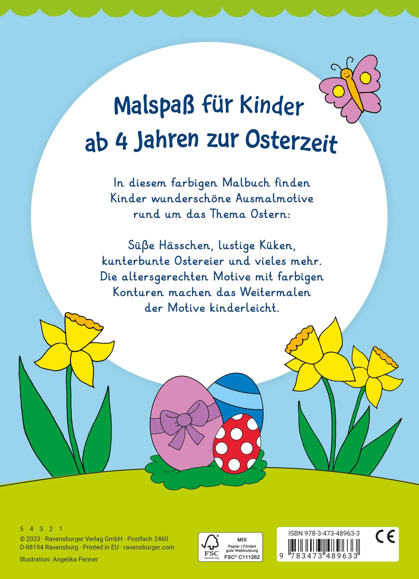 Rückseite: 9783473489633 | Allererstes Malen: Ostern | Angelika Penner | Taschenbuch | 32 S.