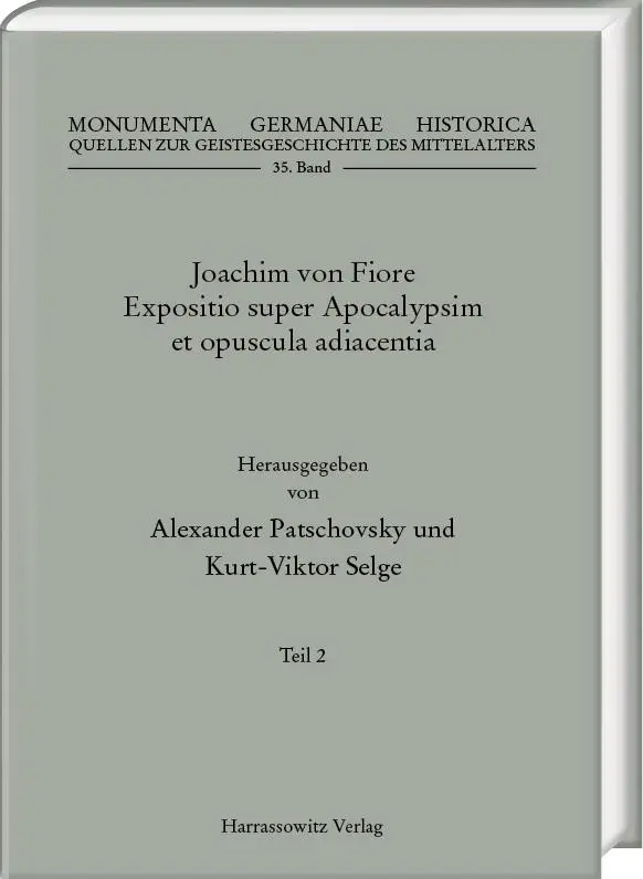 Cover: 9783447119733 | Joachim von Fiore, Expositio super Apocalypsim et opuscula...