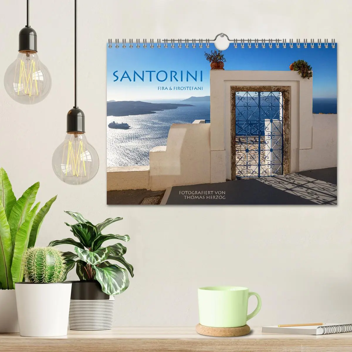 Bild: 9783457639733 | Santorini Fira &amp; Firostefani (Wandkalender 2026 DIN A4 quer),...