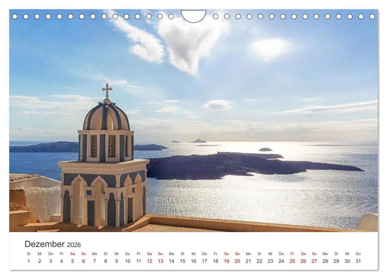 Bild: 9783457639733 | Santorini Fira &amp; Firostefani (Wandkalender 2026 DIN A4 quer),...