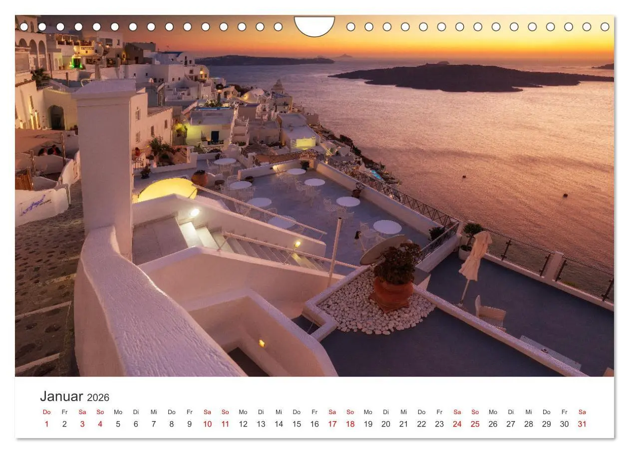 Bild: 9783457639733 | Santorini Fira &amp; Firostefani (Wandkalender 2026 DIN A4 quer),...